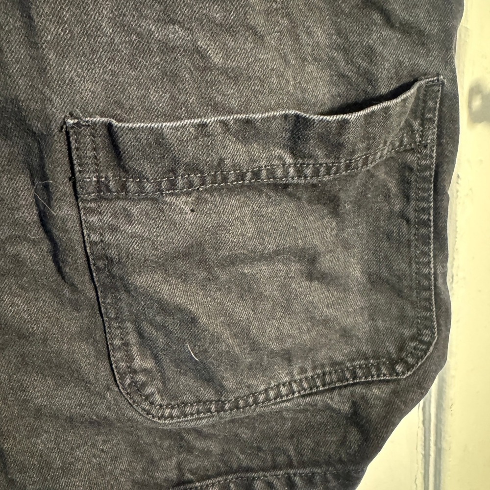 Arizona Jean Co Black Denim Overall Pinafore Dress XXL Womens Grunge Whimsigoth - Picture 6 of 8